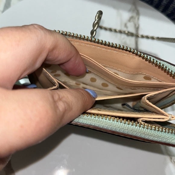 Kate Spade Wellesley Cara Wallet Small Zip Around MintGreen, Vintage - Picture 11 of 11